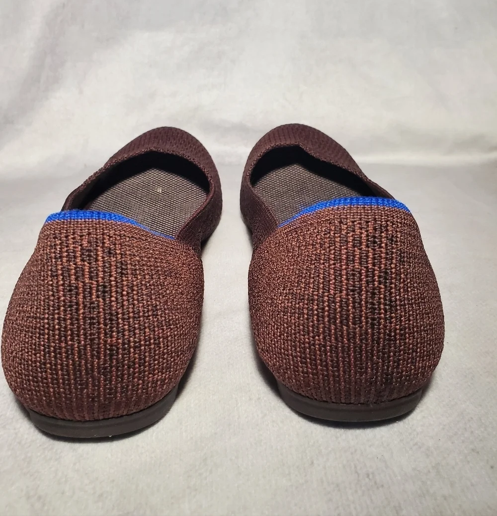 Rothy’s The Flat Women's Truffle Python Round Toe Ballet Brown Size 8